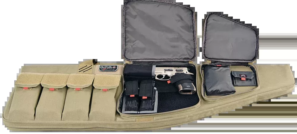G*Outdoors Tactical AR Case 42 in Tan, 1000D Nylon, Visual ID, Lockable Zippers – T42ART