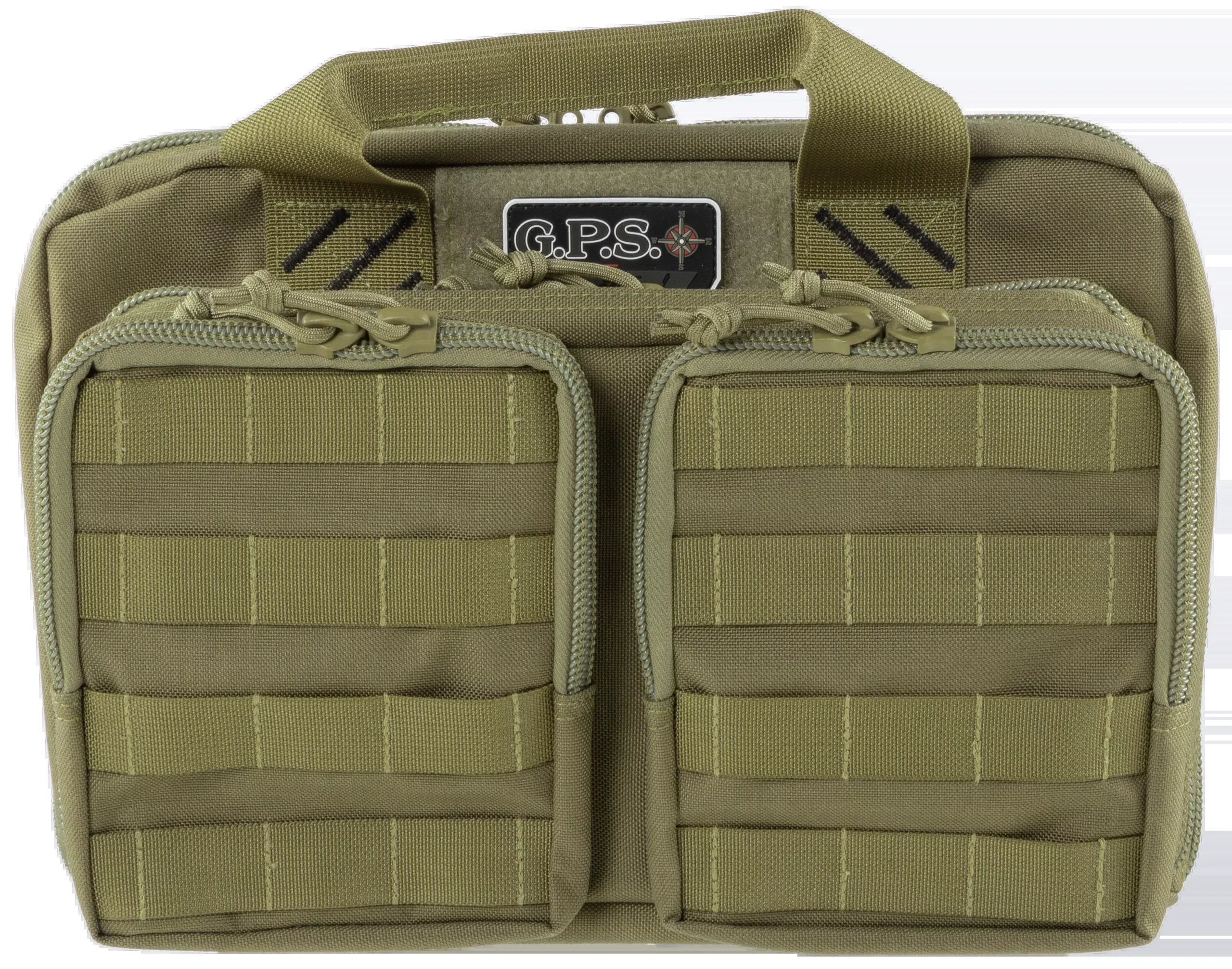 G*Outdoors Tactical Quad +2 Pistol Case, Tan 1000D Polyester, MOLLE, YKK Locking Zippers T1312PCT