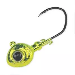 Gamakatsu MaxEye Swim Head Jig (3 Pack) – 1/4 oz. – Chrome Chartreuse Sparkle