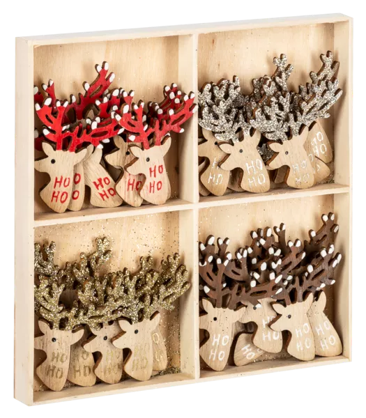 Ganz Reindeer Boxed Ornament Set – 48 Piece #MX184704