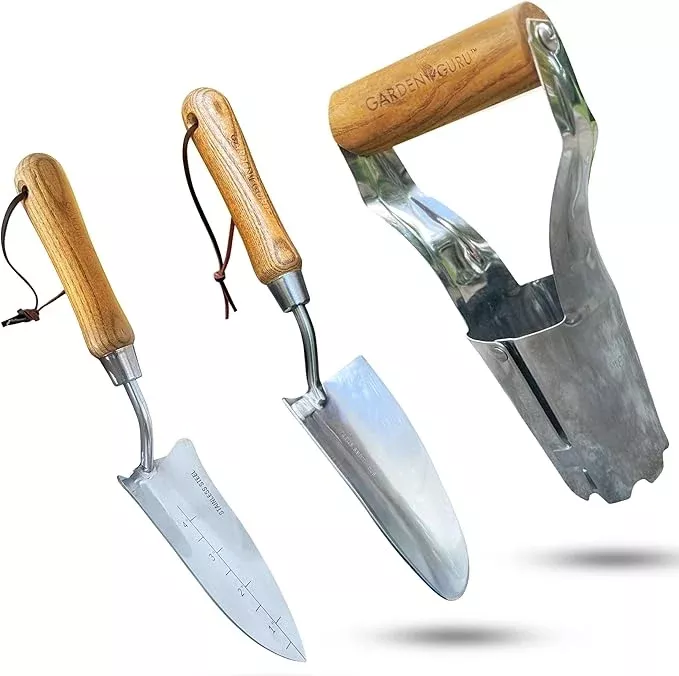 Garden Planting Set – Includes Classic Trowel, Transplanter, Bulb Planter