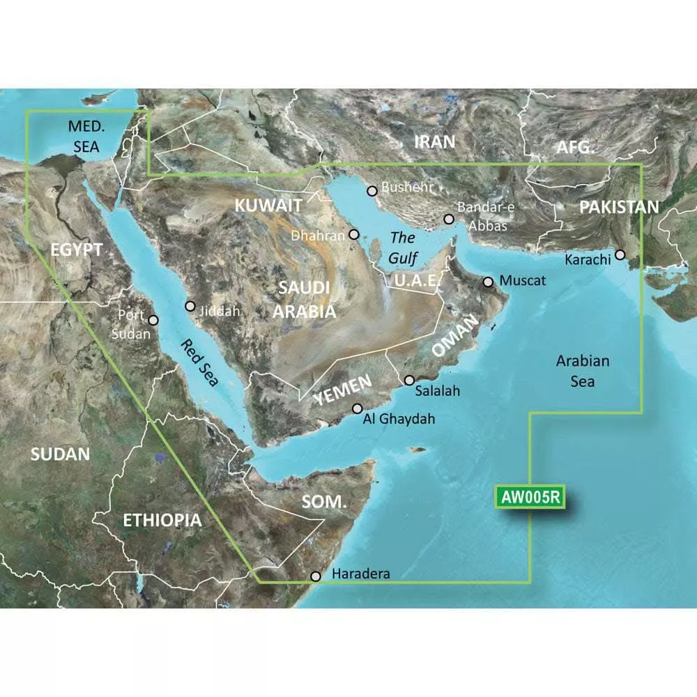 Garmin BlueChartg3 HD – HAW005R – The Gulf & Red Sea – microSD/SD – 010-C0924-20
