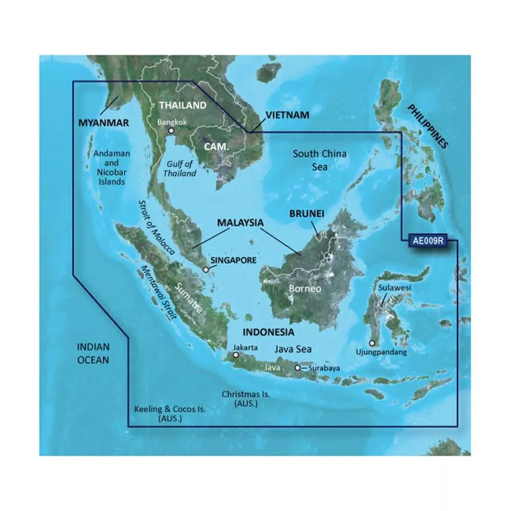 Garmin BlueChartg3 HD - HXAE009R - Singapore / Malaysia / Indonesia - microSD / SD - 010-C0884-20