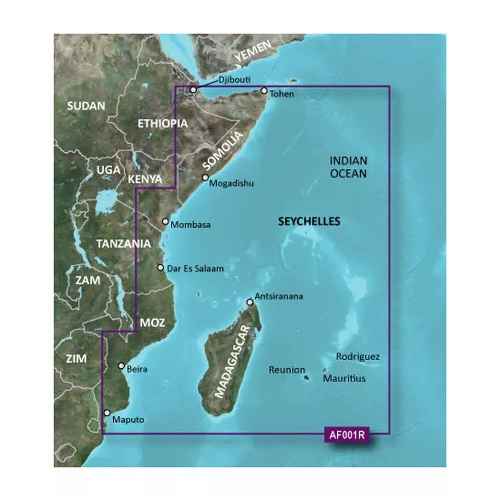 Garmin BlueChartg3 HD - HXAF001R - Eastern Africa - microSD/SD - 010-C0747-20