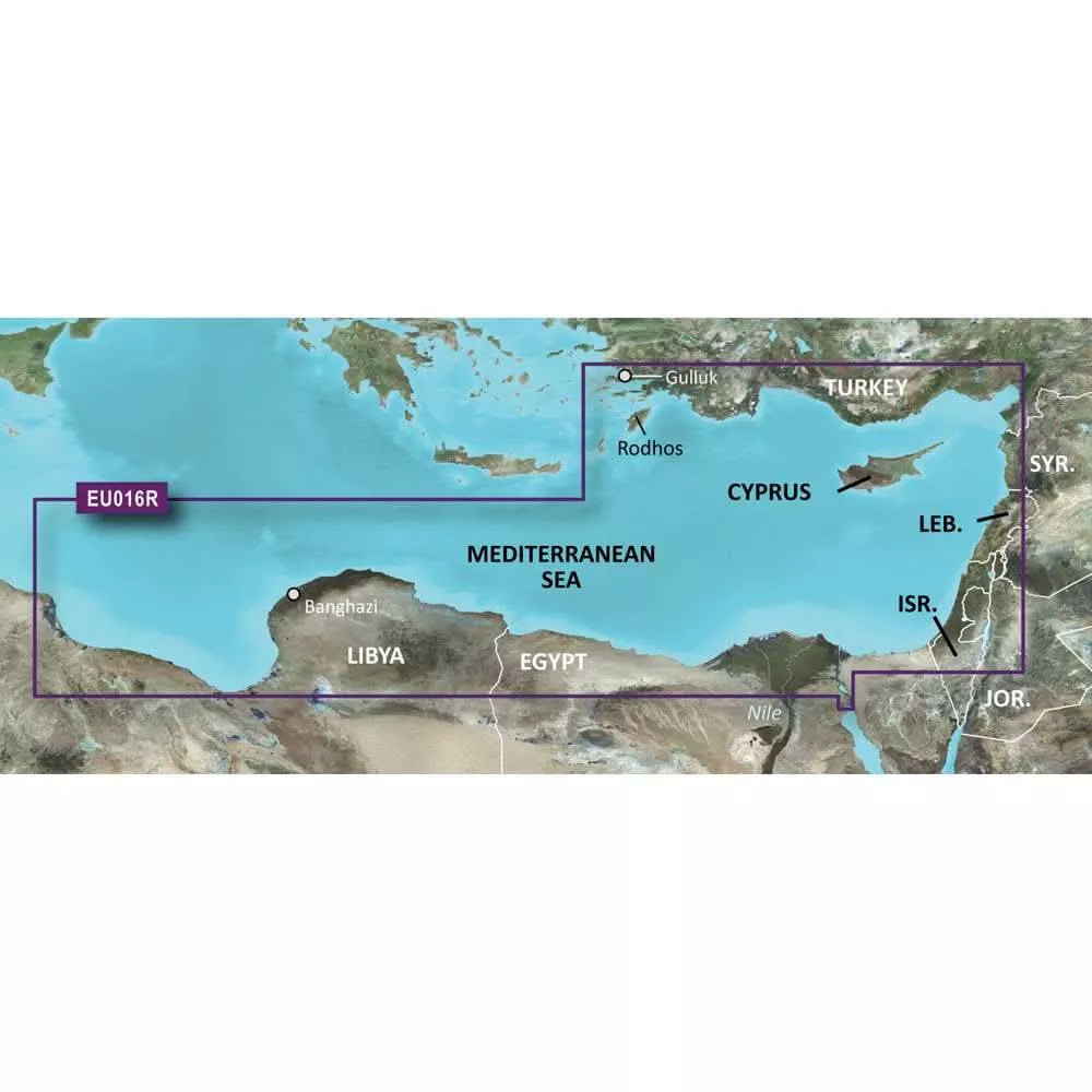 Garmin BlueChartg3 HD - HXEU016R - Mediterranean Southeast - microSD/SD - 010-C0774-20
