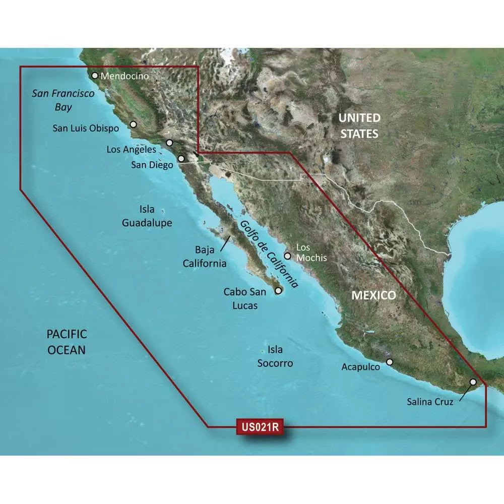 Garmin BlueChartg3 HD – HXUS021R – California – Mexico – microSD/SD – 010-C0722-20