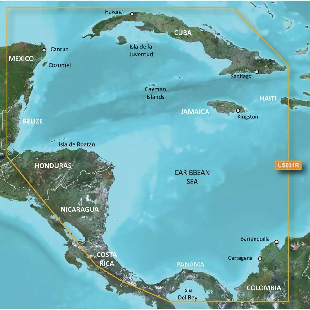 Garmin BlueChartg3 HD – HXUS031R – Southwest Caribbean – microSD/SD – 010-C0732-20