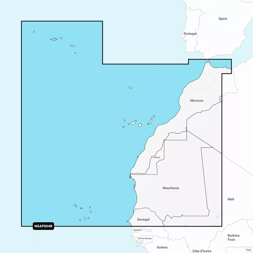 Garmin Navionics+ NSAF004R – Africa, Northwest – Marine Chart [010-C1227-20]