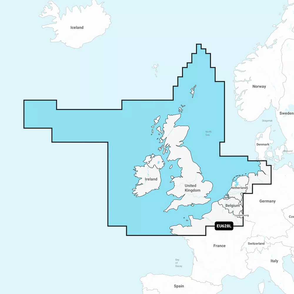 Garmin Navionics+ NSEU628L – U.K., IrelandHolland – Marine Chart [010-C1271-20]