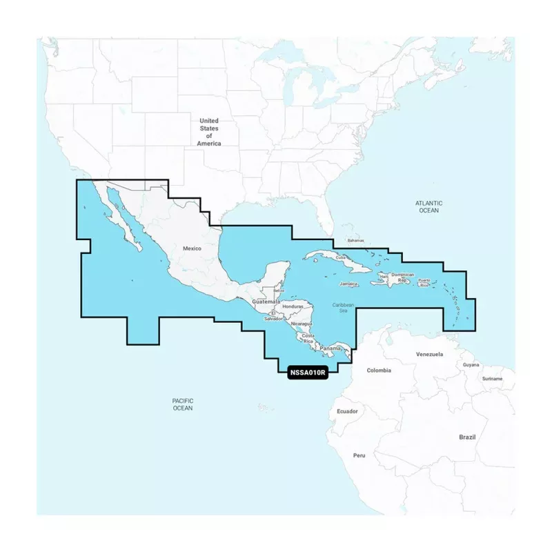 Garmin Navionics+ NSSA010R Central AmericaCaribbean