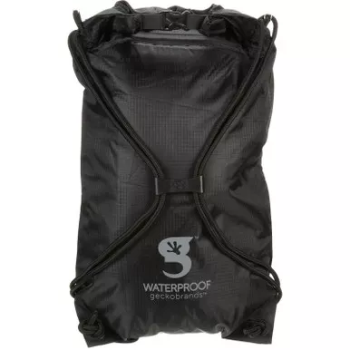 geckobrands Drawstring Waterproof Backpack Black/Grey