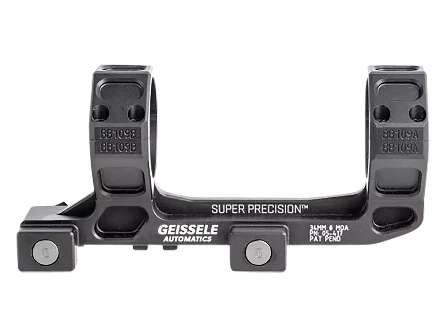 Geissele One-Piece Scope Mount Ring Combo 0 MOA 34mm AR-15 M4 Black