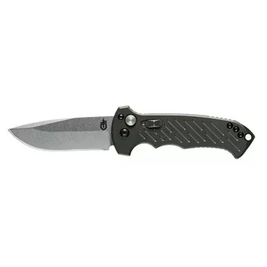 Gerber 30-001263N 06 Auto 10th Anniversary Knife 3.80″ S30V Drop Point Plain Edge Blade, Green Cerakote Aluminum Handle