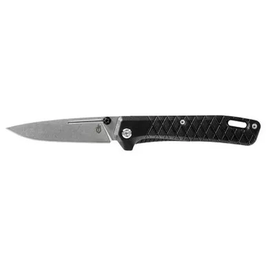 Gerber Zilch EDC Folding Knife 3.10" 7Cr Drop Point Plain Edge Blade, Textured GFN Handle