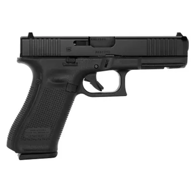 Glock 17 Gen5 Full Size 9MM 4.49″ Marksman Barrel Fixed Sights Ambi Slide Stop Lever Flared Mag Well Front Serrations 3x 17rd Mags