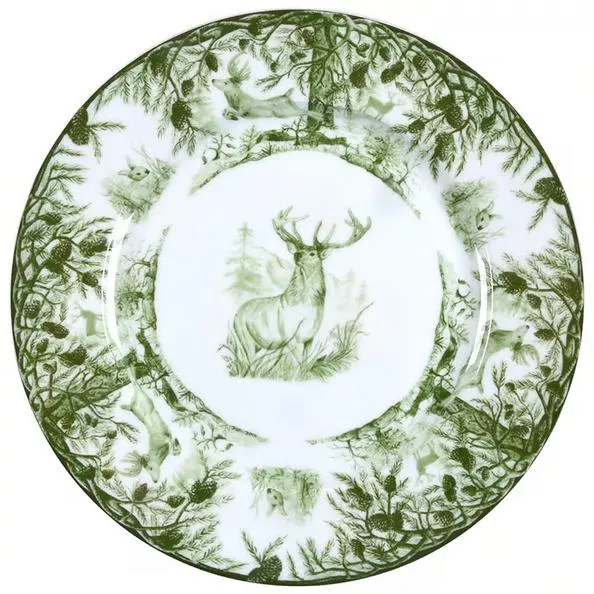 Green Deer 10″ Dinner Plate