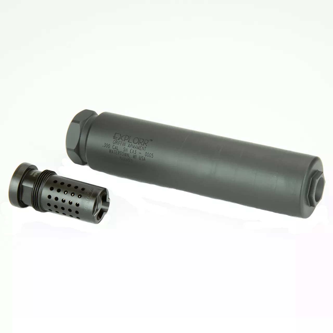 Griffin Armament EXPLORR .300 Suppressor 300WM 7.62mm .30 Black 6.4"