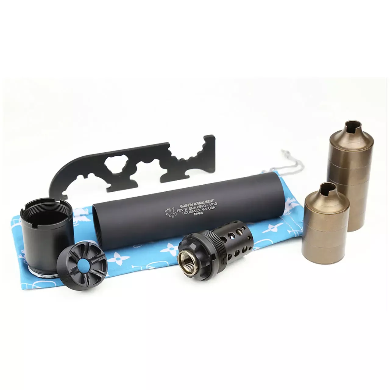 Griffin Armament Revolution 9 Suppressor 9mm Matte 7.6″