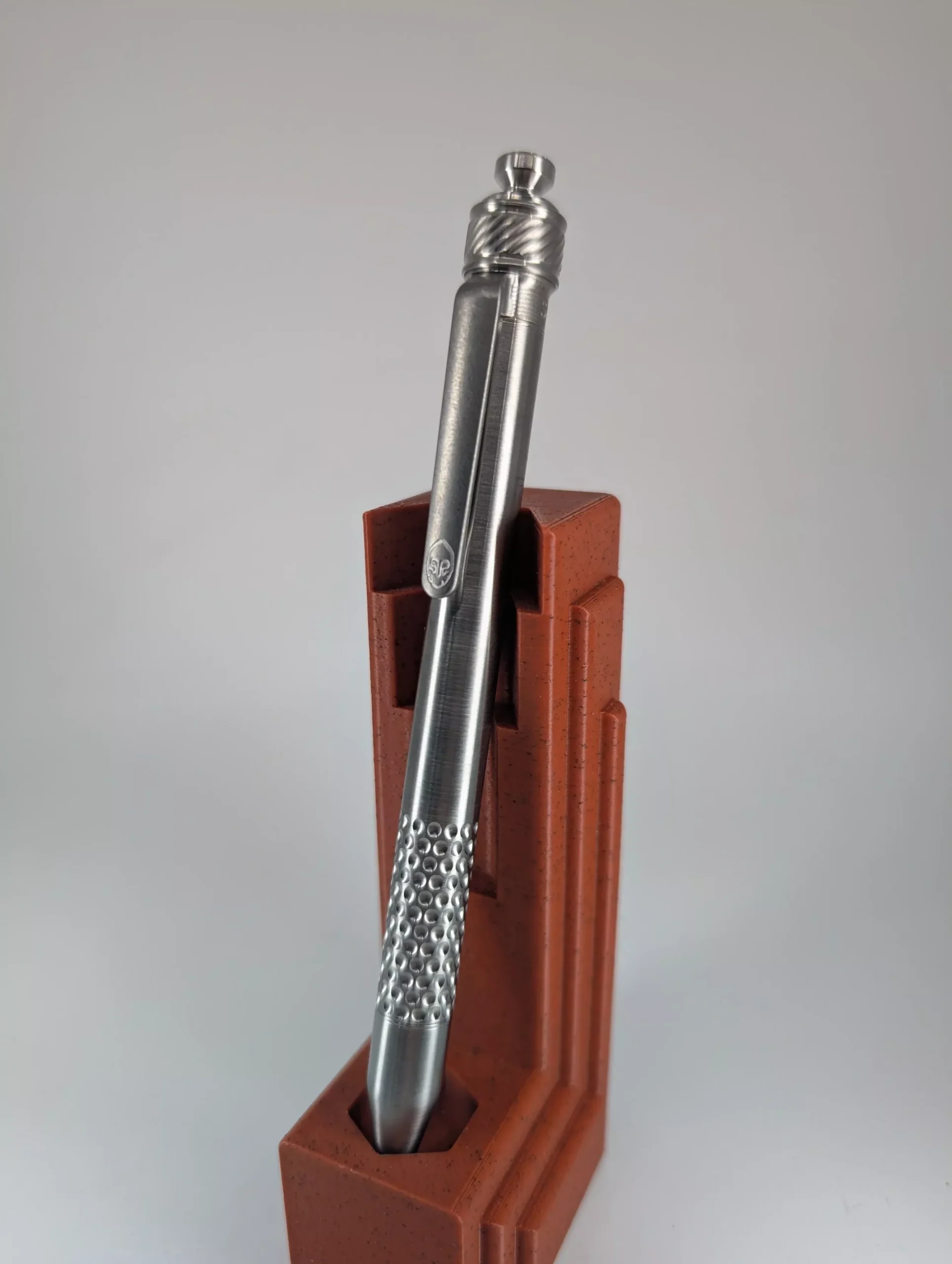 Grimsmo Saga Raw Titanium Ballpoint Pen #9123