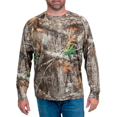 Habit Men’s Siesta Cape Long Sleeve Perf Tee Realtree Edge