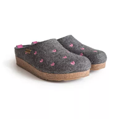 HAFLINGER Women’s GZ Cuoricini Arch Support Wool Clogs