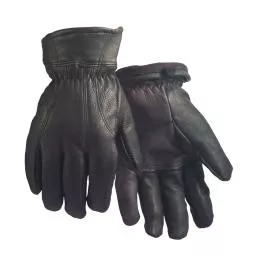 Hand Armor Gloves Men's Grain Deerskin Lined Glove - Black - XL