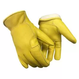Hand Armor Gloves Men's Premium Work Grade Deerskin Leather Gloves - Tan - M
