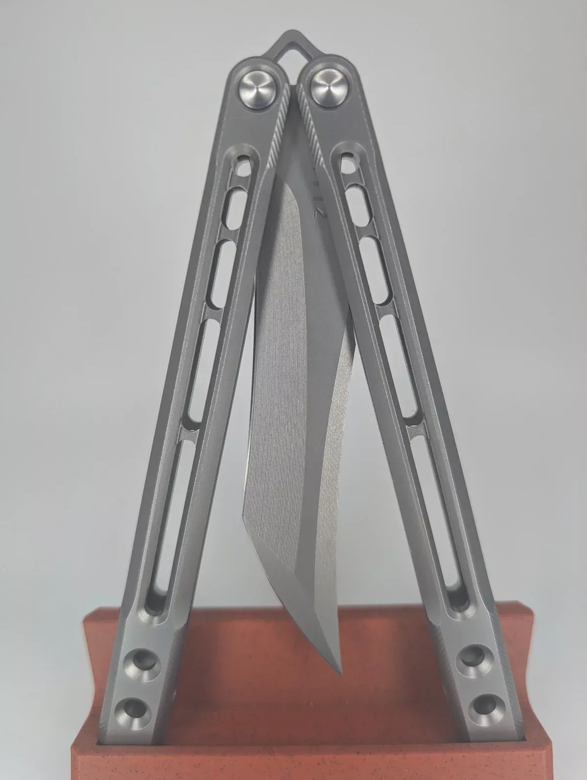 Hansen Metals x JK Design “Monarch” v3 Titanium Live Blade Balisong #12