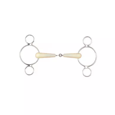 HAPPY MOUTH Jointed 2-Ring Gag Bit (452955SS)