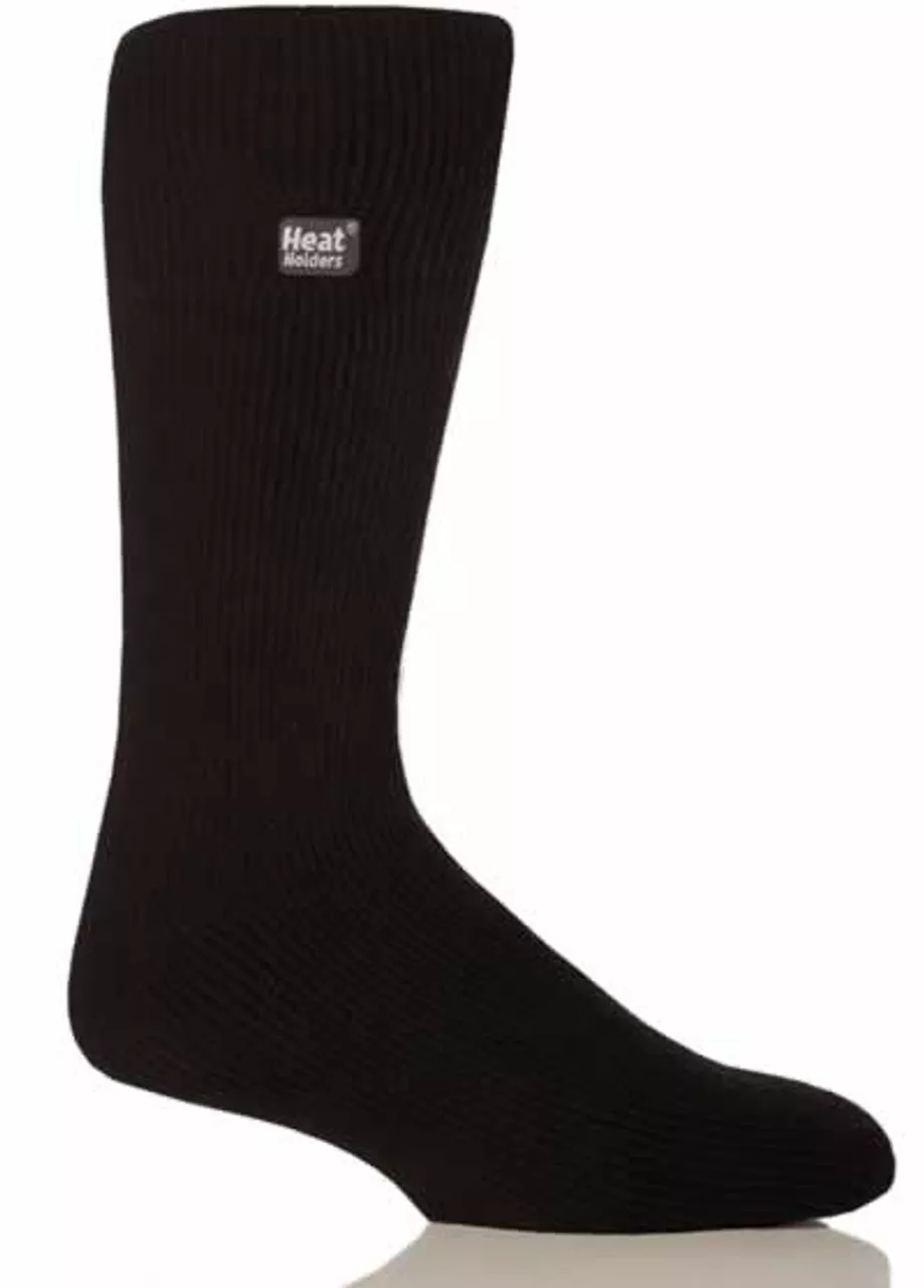 Heat Holders Men’s Joshua Solid Crew Sock Black – Size Large #MHHORGBLK