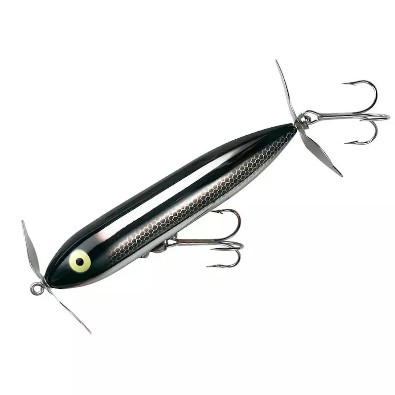 Heddon Wounded Zara Spook Black Shiner 3/4 oz