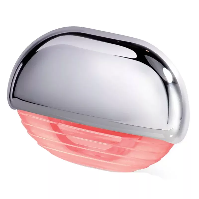 Hella Marine Easy Fit Step Lamp – Red w/Chrome Cap