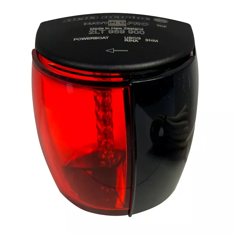 Hella Marine NaviLED PRO Port Navigation Lamp – Black – 3NM