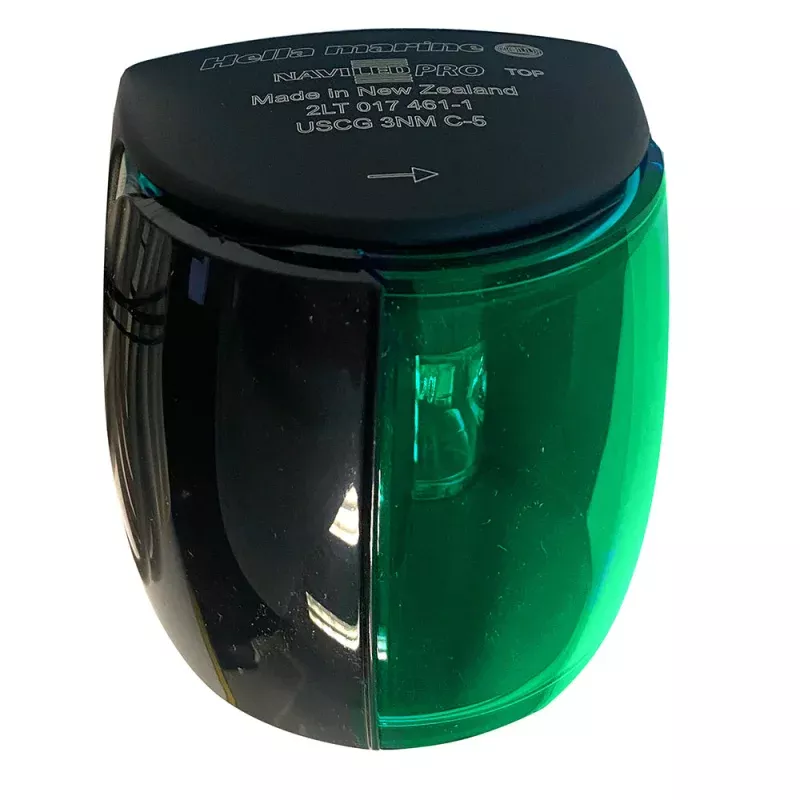Hella Marine NaviLED PRO Starboard Navigation Lamp – Black – 3NM
