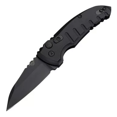Hogue 24106 A01-Microswitch Automatic Folding Knife 2.75" CPM 154 Wharncliffe Blade, Matte Black Handle