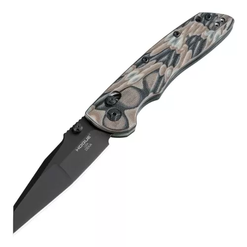 Hogue Deka Dark Earth G10 Handle Wharncliffe Black Folding Knife