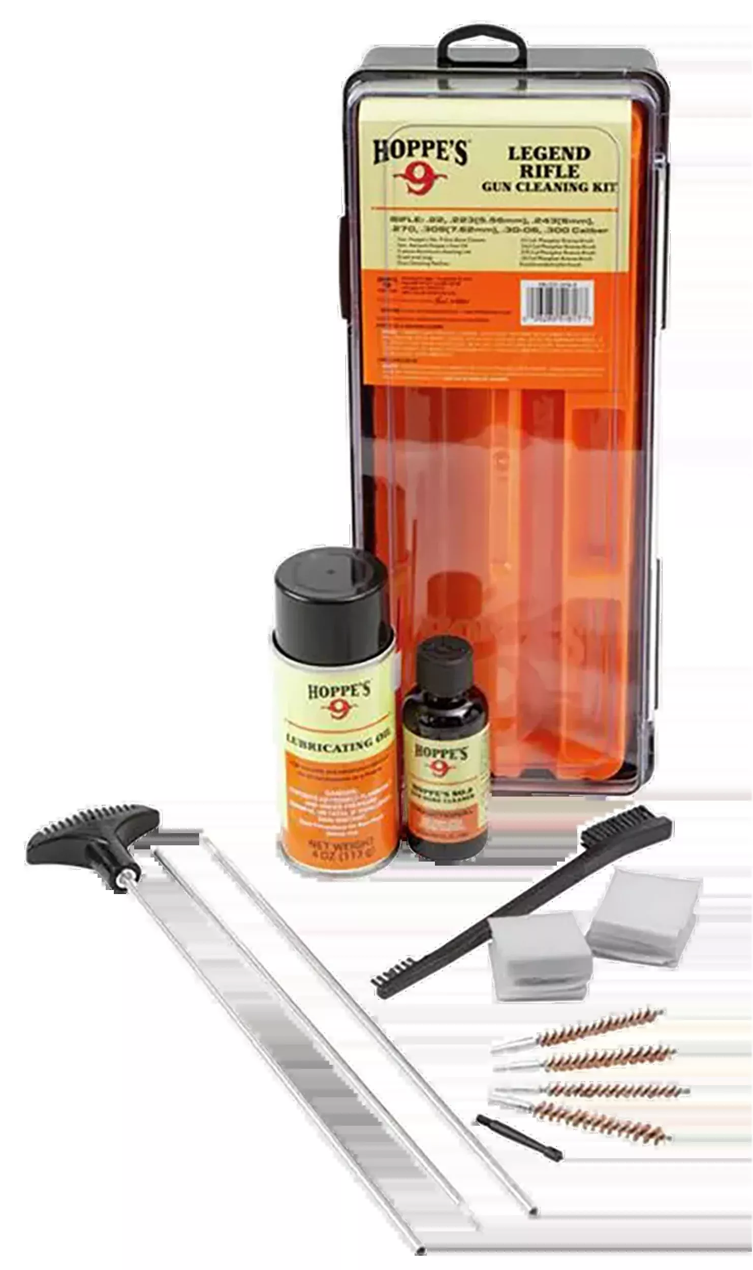 Hoppe’s Legend Universal Cleaning Kit for .17 to .22 Caliber Rifles with Reusable Case, UL17