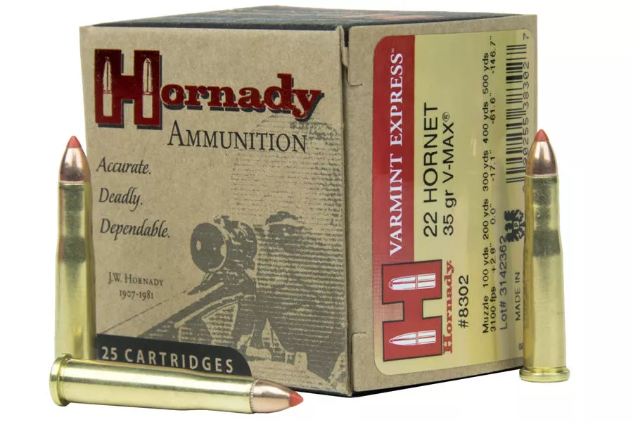 Hornady 22 Hornet 35 gr V-Max 25/Box