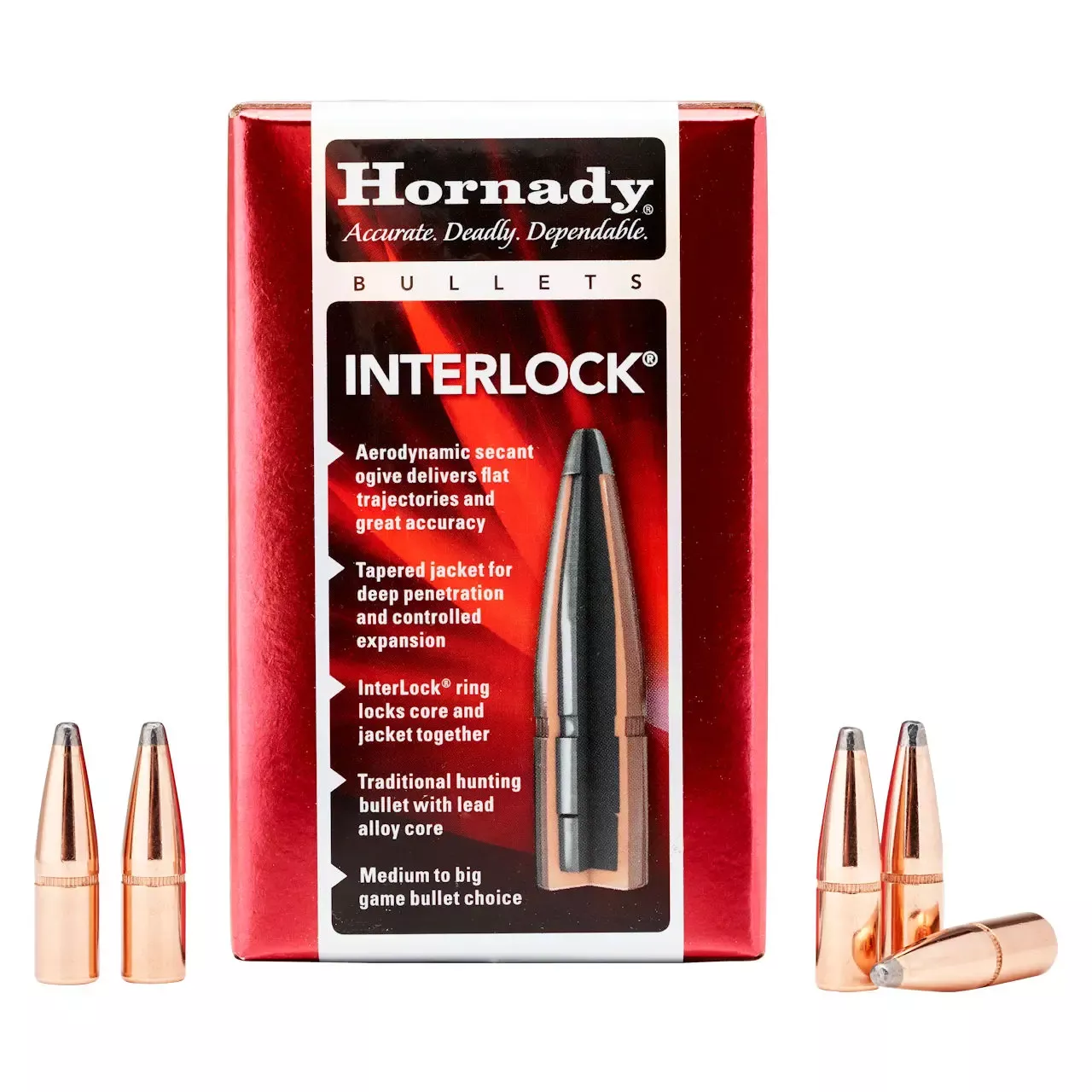 Hornady .30 Cal .308 165 gr InterLock BTSP