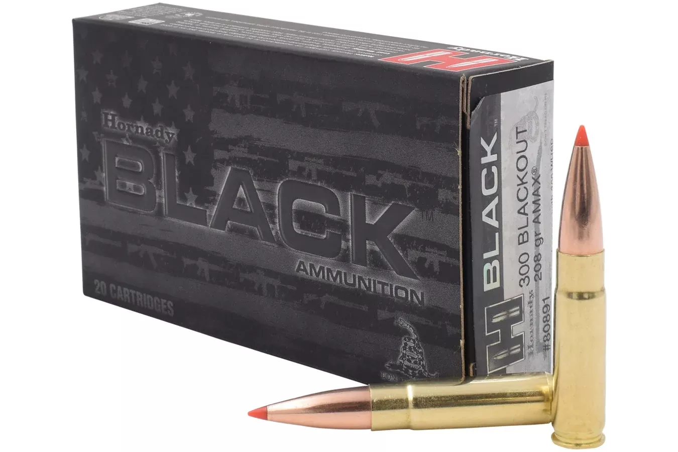 Hornady  300 Blackout 208 gr A-MAX Black (Subsonic) 20/Box
