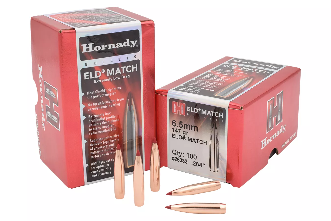 Hornady 6.5mm .264 147 gr ELD Match 100/Box