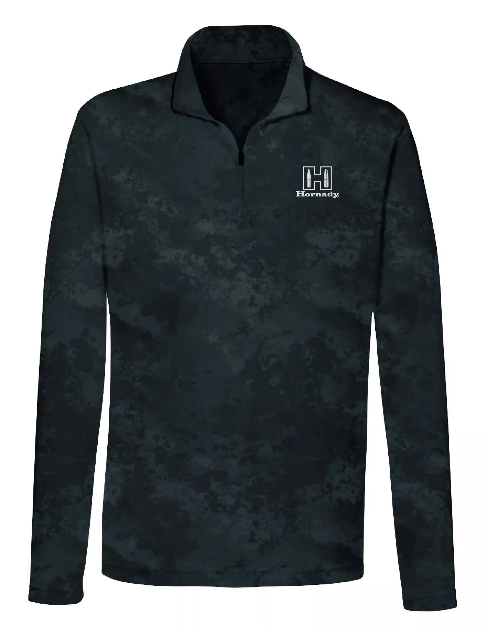 Hornady Performance Quarter-Zip Long Sleeve Pullover, Black 3XL, Polyester/Spandex – 99597XXXL