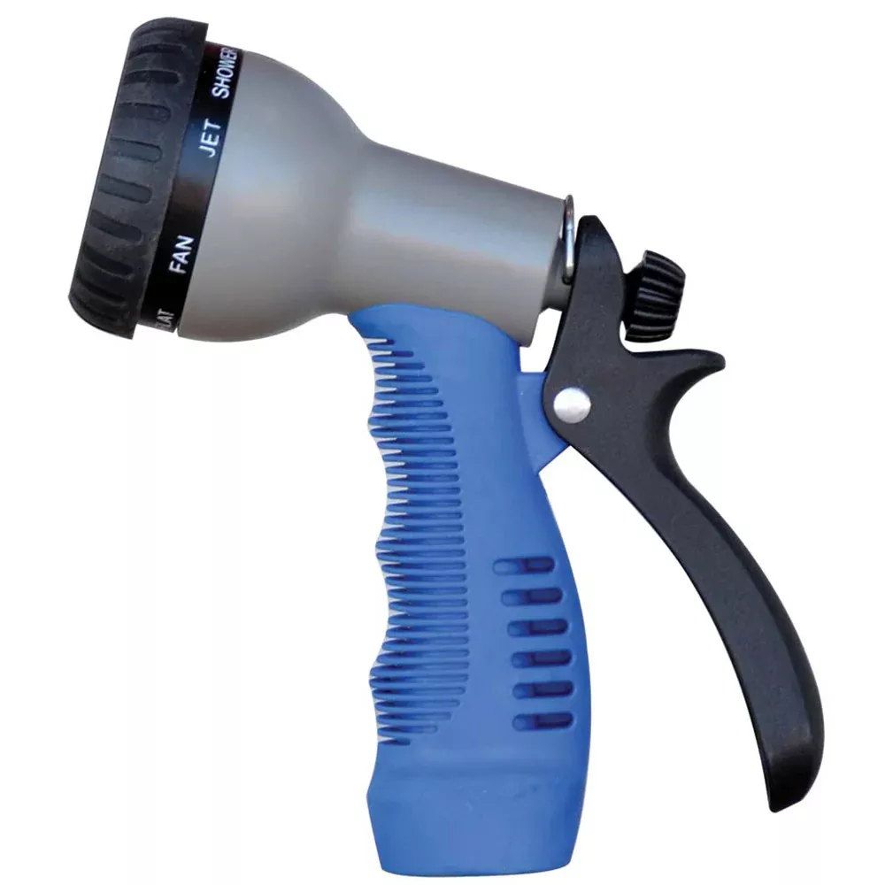 HoseCoil Rubber Tip Nozzle w/9 Pattern Adjustable Spray HeadComfort Grip [WN515]