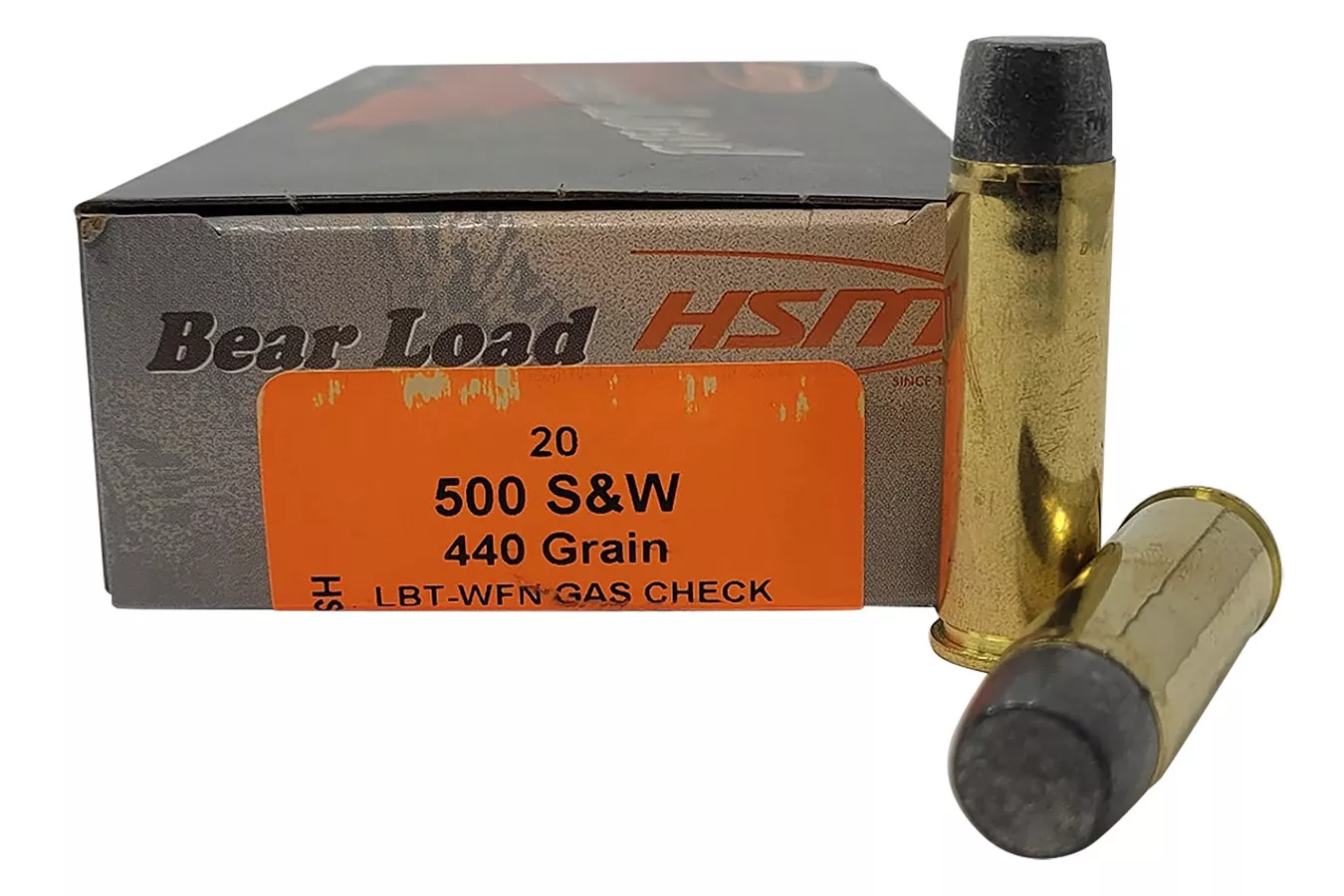 Hsm  500 S&W Mag 440 gr Wide Flat Nose Bear Load 20/Box