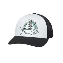 HUK Men's Tuna Skull Foam Trucker Hat - Black