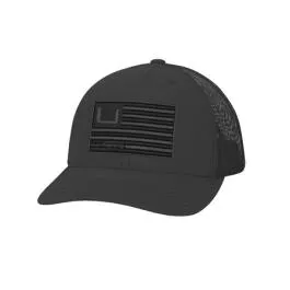 HUK Youth HUK And Bars Trucker Hat - Black