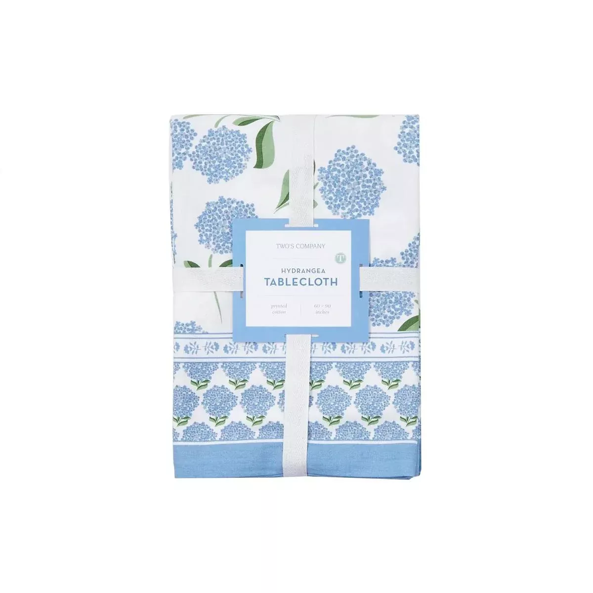 Hydrangea Block Print Tablecloth