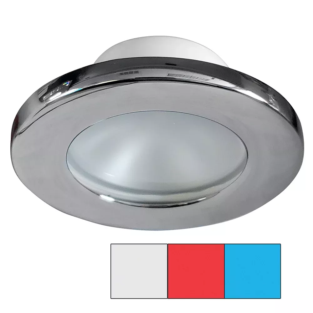 i2Systems Apeiron A3120 Screw Mount Light – Red, Cool White & Blue – Chrome Finish [A3120Z-11HAE]