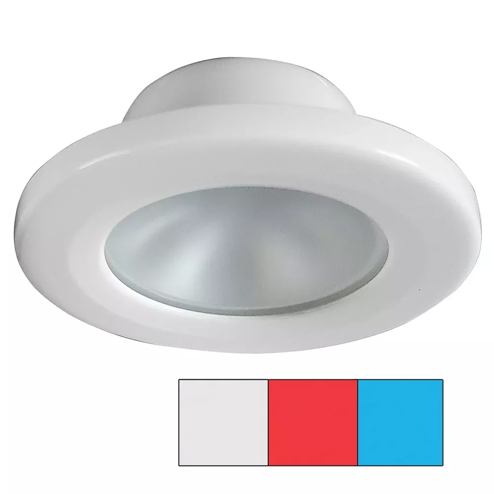 i2Systems Apeiron A3120 Screw Mount Light – Red, Cool White & Blue – White Finish [A3120Z-31HAE]
