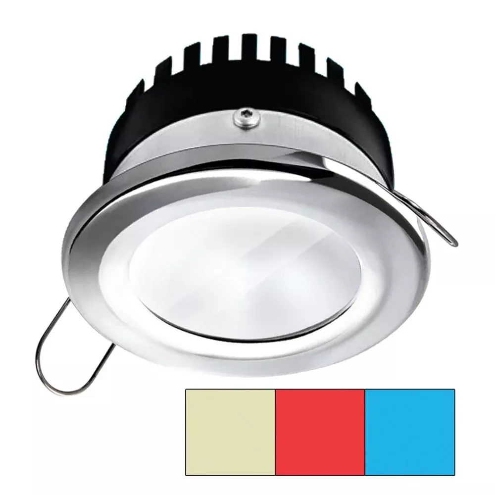 i2Systems Apeiron™ Pro A503 – 3W – Round -Cool White/Red/Blue – Round – Chrome Finish